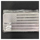 10 oz Silver Bar - American Flag Design SEALED