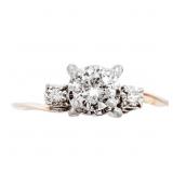 1/3 Carat Diamond Trilogy Bridal Ring 14k Gold