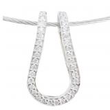 $4k Modern 1 CT Diamond Necklace 14k WG 18'