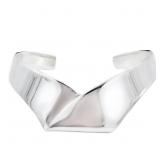 Smooth Finish Crossover Bangle Bracelet