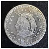 1 oz Fine Silver Aztec Calendar Round