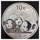 2013 China 1 oz Fine Silver Panda $1 NO RESERVE