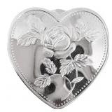 1 oz Fine Silver Heart Shaped Bar