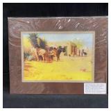 G Harvey Horses Double Matted Art Print 14x18
