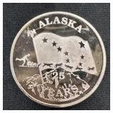 JOHNSON MATTHEY 1 oz Fine Silver Round - Alaska