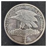 1 oz Fine Silver Round - World Trade Unit Scales