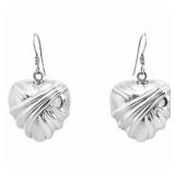 Puffed Heart Dangle Earrings