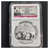 2013 1 oz Fine Silver Panda  NGC MS70 ER