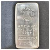 ENGELHARD Collector 10 oz Fine Silver Bar