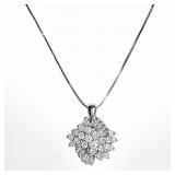 1 Carat Diamond Necklace 14k Waterfall