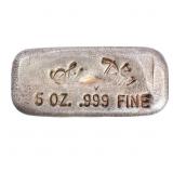 $1 NO RESERVE 5 oz  Hand Poured Bar SilverTowne