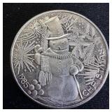 1 oz Fine Silver Round  Winter Design