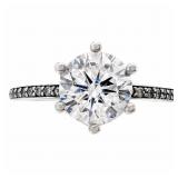 1 Carat White Quartz Solitaire Ring