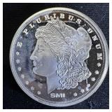 1 oz Fine Silver Round - Morgan Design