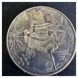 1 oz Fine Silver Round  Winter Design