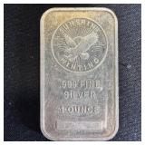 1 oz Fine Silver Bar - Sunshine Minting