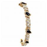 1.4 Carat Marquise Sapphire Link Bracelet