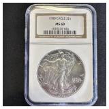 1988 American Silver Eagle NGC MS69
