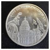 1 oz Fine Silver Bar  Texas State Capitol