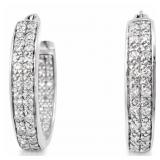 1/2 CTW In & Out Diamond Hoops