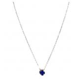 Classic Quatrefoil Chalcedony Necklace 18k Gold