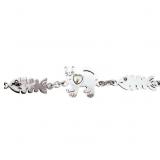 Mexican Artisan Cat & Fish Bone Link Bracelet