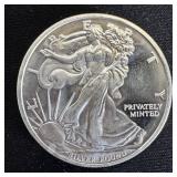 1 oz Fine Silver Round  Walking Liberty Design
