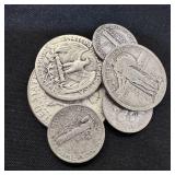 1 oz Unsearched 90% Silver Coins  BELOW MELT