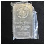 5 oz Fine Silver Bar - Morgan Design