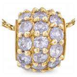 Gold 1 3/4 + Carat Tanzanite Sliding Charm/Pendant