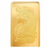 1 g PAMP Suisse 24k Gold Bar  Fortuna Design