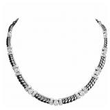 1/2 Carat Quartz & Hematite Collar Necklace