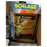 Lot of 2, two Schlage bed and bath door knobs