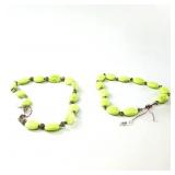 2 Magnesite stone choker necklaces