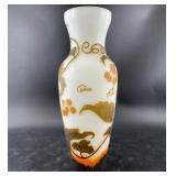 Galle cameo glass  vase, 14.25' tall made in china
