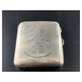 Antique British sterling silver cigarette box for
