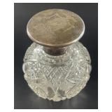 Antique British pressed glass and sterling silver,