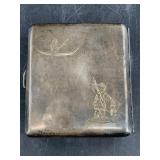 .950 Silver cigarette case, commemorating Native A