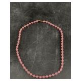 Beautiful 14kt gold and rose quartz beaded necklac
