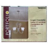 lot new in box with 24' x 24' 21' five light chand