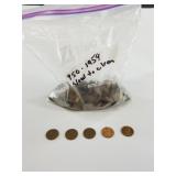 Small bag lot of wheat cents