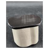 Lightly  scrimshawed ivory lidded trinket box with