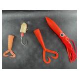 Rubber squiggle lures