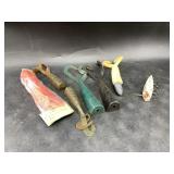 Assortment of rubber squid lures