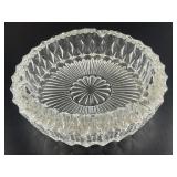 Vintage pressed glass cigar ashtray 7.5' across