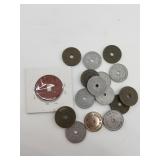 Assorted sales tax tokens
