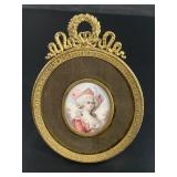 Antique portrait 19th century set in a ormlou styl