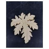 Antique Ming of Honolulu ivory floral brooch, 3'