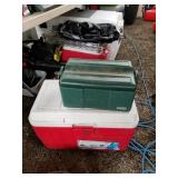 2 Assorted coolers: 1 with misc. screws and bracke
