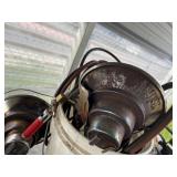 bucket with Mr. heater propane heater acetalyne o2